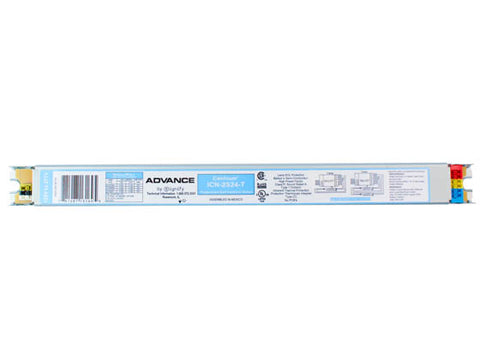 ICN2S24T - Advance Centium Electronic Ballast Ignites One or Two F24T5/HO Fluorescent bulbs, 120-277V