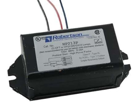 Robertson HP213P Magnetic Preheat Start Ballast, 120Vac, 60Hz for 2 CFT13W/GX23 Lamps