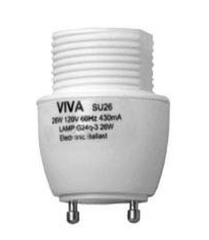 Viva SU26 - 4 pin Compact Fluorescent 26W GU24 Socket Ballast